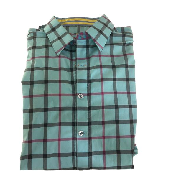 Robert Graham X Collection Men’s Shirt XL Blue Plaid Button Up LS Classic - Picture 6 of 13